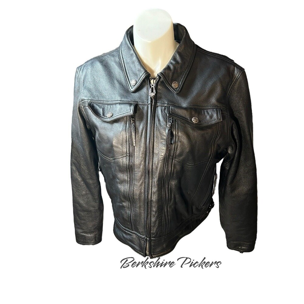 Harley Davidson Women XL Vented NEVADA Leather Jacket w Zip‎ Out Liner 9812203VW